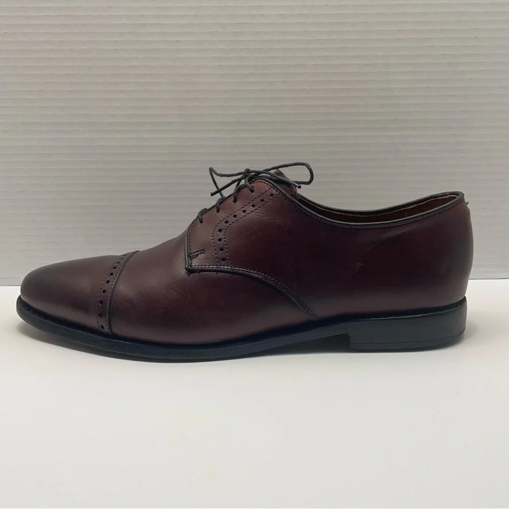 Allen Edmonds Clifton Leather Oxblood‎ Brown Cap Toe Oxford Men Sz 11.5 D